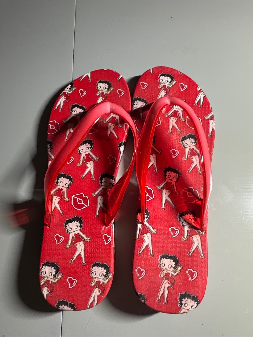 Womens Betty Boop Flip Flops - Girls' Cute Cartoon Sandals